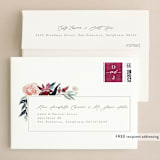 "Garden Stroll" - Wedding Thank You Cards in Burgundy by Creo Study - FREE Recipient Addressing
