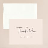"Just the Two of Us" - Wedding Thank You Cards in Blush by Jennifer Wick - Front