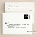 "Angled" - Wedding Thank You Cards in Onyx by GeekInk Design - FREE Recipient Addressing