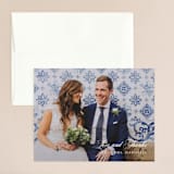 "Batikka" - Wedding Thank You Cards in Cream by Paper Raven Co. - Front
