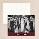 "Key Ingredients" - Wedding Thank You Cards in Merlot by Christie Garcia - Front