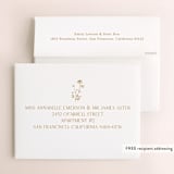"Floral Type Arch" - Wedding Thank You Cards in Cream by Baumbirdy - FREE Recipient Addressing
