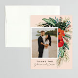 "Tropical Oasis" - Wedding Thank You Cards in Coral by Joanna Griffin - Front
