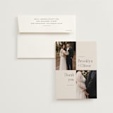 "Portland" - Wedding Thank You Cards in Latte by Kristie Kern - Front