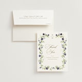 "Wildflower Trellis" - Wedding Thank You Cards in Iris by Everett Paper Goods - Front