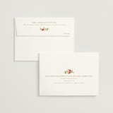 "Roses Crest" - Wedding Thank You Cards in Pomegranate by Everett Paper Goods - FREE Recipient Addressing