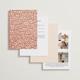 "Mizu Pattern" - Tea Ceremony Invitations in Ruby by Kanika Mathur - Back of Card Options