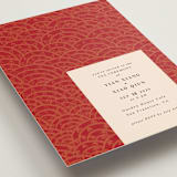 "Mizu Pattern" - Tea Ceremony Invitations in Ruby by Kanika Mathur - Detail