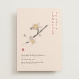 "Ink Blossoms" - Tea Ceremony Invitations in Red Tone by Ani Somi - Front