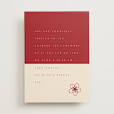 "two toned" - Tea Ceremony Invitations in Poppy by Deborah Chou - Front