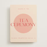 "Unity" - Tea Ceremony Invitations in Blossom by Hudson meet Rose - Front