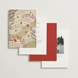 "Japanese Textile" - Tea Ceremony Invitations in Rose by Jennifer Holbrook - Back of Card Options