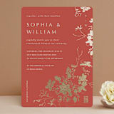 "Abstract Flora" - Tea Ceremony Invitations in Lava by Stellax Creative - Front