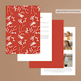 "Abstract Flora" - Tea Ceremony Invitations in Lava by Stellax Creative - Back of Card Options