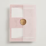 "Fiery" - Tea Ceremony Invitations in Ruby by Ghia Designs - Assembled with Vellum Wrap and Wax Seal