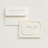 "Formally" - Wedding Thank You Cards in Mist by Sarah Brown - Front