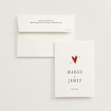 "Amore" - Wedding Thank You Cards in Snow by Ani Somi - Front
