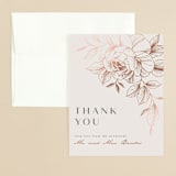 "Lovely" - Wedding Thank You Cards in Creme by Stardust Design Studio - Front