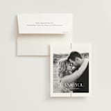 "Aligned" - Wedding Thank You Cards in Spun Sugar by Jessica Williams - Front