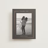 "Mulholland" - Foil-Pressed Flat Wedding Thank You Cards in Graphite by Melanie Kosuge - Front