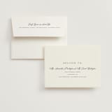 "Mulholland" - Foil-Pressed Flat Wedding Thank You Cards in Graphite by Melanie Kosuge - FREE Recipient Addressing