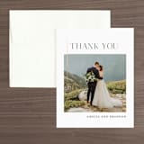 "Elegant Flourish" - Wedding Thank You Cards in Sugar by Jessica Williams - Front