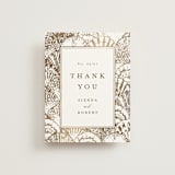 "By the Seashore" - Wedding Thank You Cards in Pearl by Maria Alou - Front