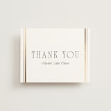 "Side Stripe" - Wedding Thank You Cards in Pearl by Nicole Walsh - Front