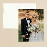 "Initialed" - Wedding Thank You Cards in Chantilly by Jessica Williams - Front
