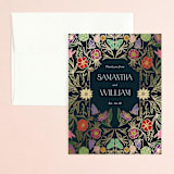 "Gilded Tapestry" - Wedding Thank You Cards in Midnight Garden by Simona Camp - Front