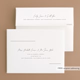 "Simple Lines" - Wedding Thank You Cards in Snow by Michelle Taylor - FREE Recipient Addressing