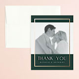 "Regal" - Wedding Thank You Cards in Evergreen by Nicole Walsh - Front