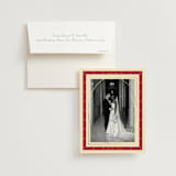 "Woven" - Wedding Thank You Cards in Navy by Baumbirdy - Front