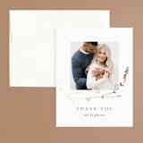 "Vine Wrap" - Wedding Thank You Cards in Cotton by Amy Kross - Front
