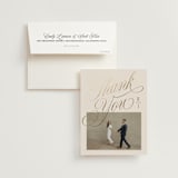 "Mirin" - Wedding Thank You Cards in Linen by Kate Ahn - Front
