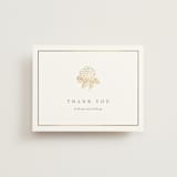 "Hydrangea bloom" - Wedding Thank You Cards in Cotton by Stacey Meacham - Front