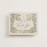 "Vine Wrap" - Wedding Thank You Cards in Fern by Jen Owens - Front