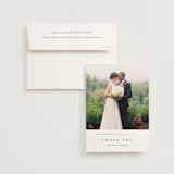 "Sophisticate" - Wedding Thank You Cards in Silk by Kelly Schmidt - Front
