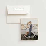 "Elegant bevel" - Wedding Thank You Cards in Dusty Blue by Stacey Meacham - Front