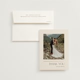 "Modern Corner" - Wedding Thank You Cards in Linen by Kelly Schmidt - Front