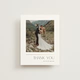 "Modern Corner" - Wedding Thank You Cards in Silk by Kelly Schmidt - Front