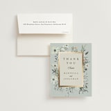 "Blue Garden" - Wedding Thank You Cards in Mist by Hannah Williams - Front