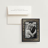 "Regency Grace" - Wedding Thank You Cards in Onyx by Ana de Sousa - Front