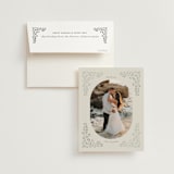 "Floral Romance" - Wedding Thank You Cards in Something Blue by Gwen Bedat - Front