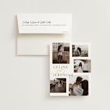 "Left Align" - Wedding Thank You Cards in Silk by Kelly Schmidt - Front