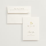 "The Romantic" - Wedding Thank You Cards in Buttercream by Kristie Kern - Front