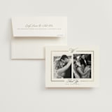 "Elegant Type" - Wedding Thank You Cards in Pearl by Leah Bisch - Front