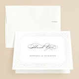 "Opulent Border" - Gloss-Press® Thank You Cards in Stone by Hooray Creative - Front