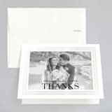 "Gilded Frame" - Gloss-Press® Thank You Cards in Snow by Stacey Meacham - Front