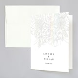 "Sketched Bouquet" - Gloss-Press® Thank You Cards in Ivory by Phrosné Barwood - Front